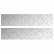 Шахматни плочи 2 pcs Сребрист 90 x 20 cm Алуминий