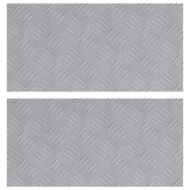 Шахматни плочи 2 pcs Сребрист 50 x 25 cm Алуминий