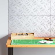 Шахматни плочи 4 pcs Сребрист 50 x 25 cm Алуминий