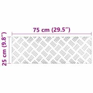 Шахматни плочи 2 pcs Сребрист 75 x 25 см Алуминий