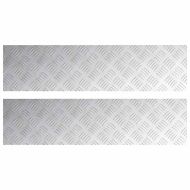 Шахматни плочи 2 pcs Сребрист 100 x 25 cm Алуминий