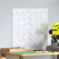 Шахматни плочи 4 pcs Сребрист 30 x 30 cm Алуминий