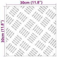 Шахматни плочи 2 pcs Сребрист 30 x 30 cm Алуминий