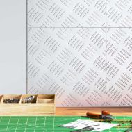 Шахматни плочи 4 pcs Сребрист 30 x 30 cm Алуминий