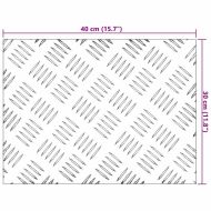 Стъпало Правоъгълна 4 pcs Сребрист 40 x 30 cm Алуминий