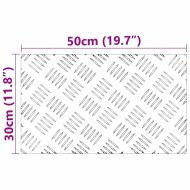 Шахматни плочи 4 pcs Сребрист 50 x 30 cm Алуминий