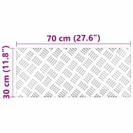 Шахматни плочи 2 pcs Сребрист 70 x 30 cm Алуминий