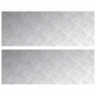 Шахматни плочи 2 pcs Сребрист 80 x 30 cm Алуминий