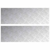 Шахматни плочи 2 pcs Сребрист 90 x 30 cm Алуминий