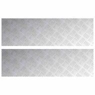 Шахматни плочи 2 pcs Сребрист 100 x 30 cm Алуминий