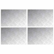 Шахматни плочи 4 pcs Сребрист 60 x 40 cm Алуминий