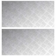 Шахматни плочи 2 pcs Сребрист 80 x 40 cm Алуминий