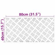 Шахматни плочи 4 pcs Сребрист 80 x 40 cm Алуминий