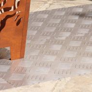 Шахматни плочи 4 pcs Сребрист 100 x 40 cm Алуминий