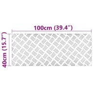 Шахматни плочи 4 pcs Сребрист 100 x 40 cm Алуминий