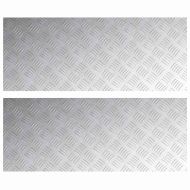 Шахматни плочи 2 pcs Сребрист 100 x 40 cm Алуминий