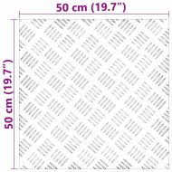 Шахматни плочи 2 pcs Сребрист 50 x 50 cm Алуминий
