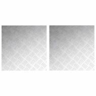 Шахматни плочи 2 pcs Сребрист 50 x 50 cm Алуминий