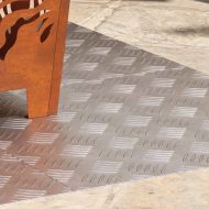 Шахматни плочи 4 pcs Сребрист 50 x 50 cm Алуминий