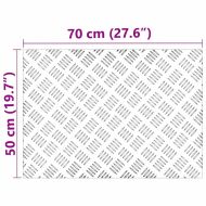 Шахматни плочи 4 pcs Сребрист 70 x 50 cm Алуминий