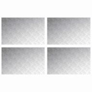 Шахматни плочи 4 pcs Сребрист 80 x 50 cm Алуминий