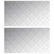 Шахматни плочи 2 pcs Сребрист 90 x 50 cm Алуминий