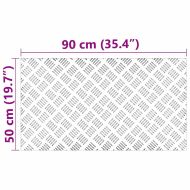 Шахматни плочи 4 pcs Сребрист 90 x 50 cm Алуминий