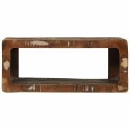 ТВ шкаф с рафт Многоцветен Масивна регенерирана дървесина