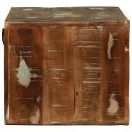 ТВ шкаф с рафт Многоцветен Масивна регенерирана дървесина