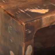 ТВ шкаф с рафт Многоцветен Масивна регенерирана дървесина