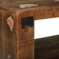 ТВ шкаф с рафт Многоцветен Масивна регенерирана дървесина