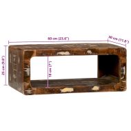 ТВ шкаф с рафт Многоцветен Масивна регенерирана дървесина