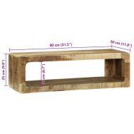 ТВ шкаф с рафт със съхранение Кафяво Масивна дървесина от манго