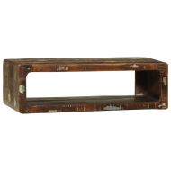 ТВ шкаф с рафт Многоцветен Масивна регенерирана дървесина