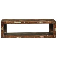 ТВ шкаф с рафт Многоцветен Масивна регенерирана дървесина