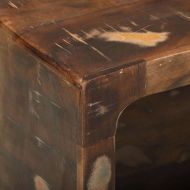 ТВ шкаф с рафт Многоцветен Масивна регенерирана дървесина