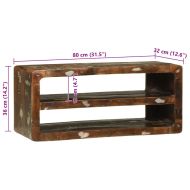 ТВ шкаф с рафт 80 x 32 x 36 см Масивна регенерирана дървесина