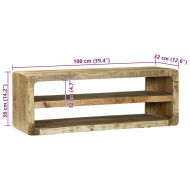 ТВ шкаф Кафяво 100 x 32 x 36 см Масивна дървесина от манго