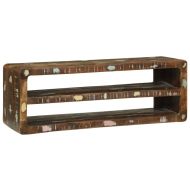 ТВ шкаф с рафт 100 x 32 x 36 см Масивна регенерирана дървесина