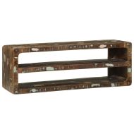 ТВ шкаф с рафт 100 x 32 x 36 см Масивна регенерирана дървесина