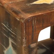 ТВ шкаф с рафт Многоцветен Масивна регенерирана дървесина