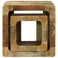 Модул за телевизор 2 pcs Кафяво Грубо мангово дърво масив