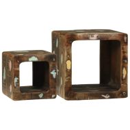 Модул за телевизор 2 pcs Многоцветен регенерирано дърво масив