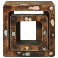 Модул за телевизор 2 pcs Многоцветен регенерирано дърво масив