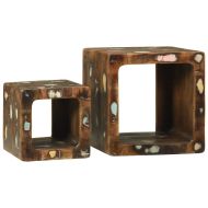 Модул за телевизор 2 pcs Многоцветен регенерирано дърво масив