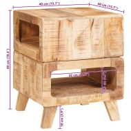 Крака маси Кафяво 40 x 40 x 49 см Солидно възстановено дърво