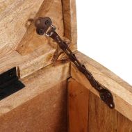 Кутия за съхранение със съхранение Кафяво Солидно мангово дърво