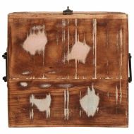 Кутия за съхранение със съхранение Кафяво Солидно мангово дърво