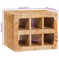 Винен рафт Кафяво 44 x 30 x 35 см мангово дърво масив