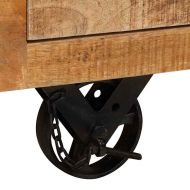 Страничен шкаф Кафяво 70 x 38 x 63 см мангово дърво масив